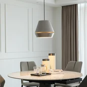 Lucande Mynoria LED viseča svetilka, siva, aluminij, O 35 cm - Dnevna soba/jedilnica - Dizajn - srebrno siva