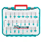 Total One-Stop Tools 24-delni set rezkarjev (8 mm)/INDUSTRIAL (TACSR12408)