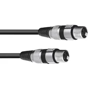 Omnitronic Omnitronic 3022075C XLR adapterski kabel [1x XLR vtičnica 3-polna - 1x XLR vtičnica 3-polna] 0.15 m črna, (20470250)