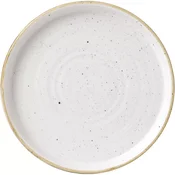 Plitvi krožnik Stonecast Barley White znamke CHURCHILL, z dvignjenim robom, o: 157 mm. (6 kos)