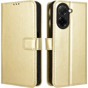 GS Ovitek za Xiaomi Redmi A5, denarnica Crazy Horse, zlat