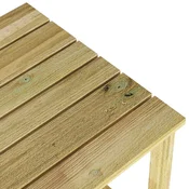 Vidaxl miza Naravna 50,5 x 50 x 46 cm Impregnirana borovina