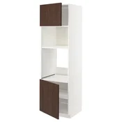 METOD Visoki element za ugradne uredaje, bela/Sinarp smeda, 60x60x200 cm