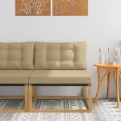 Srednja sofa za van s jastukom Bijela 79 x 83 x 73 cm celik