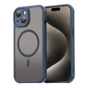Hibridni ovitek HaloFrost II MagSafe za iPhone 15 Plus - navy blue