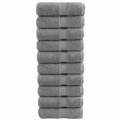 Vidaxl Premium brisače za goste SOLUND 10 kosov sive 30x50 cm 600 g/m2