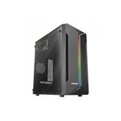 EVEREST Kuciste Saber 250W Akrilna stranica, M-ATX/RGB strip