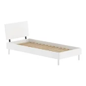 Bela postelja iz masivne bukve z letvenim dnom 90x200 cm Forrest – Vipack