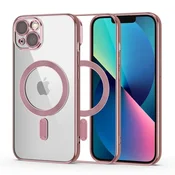 Tech-Protect MagShine Line MagSafe ovitek iPhone 13 - roza