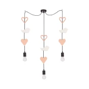 Dečiji luster na sajli TRIO 3xE27/20W/230V roze/bela