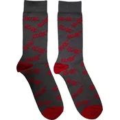 AC/DC Nogavice Logo Pattern Charcoal Grey 39-45