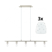 Eglo - LED luster na sajli MY CHOICE 5xE14/4W/230V hrom/bela