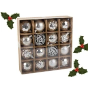 hurtnet Božične kroglice za jelko, 6cm set 16 kosov