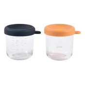 Beaba set od 2 x 250 ml staklene posude,Blu/Honey