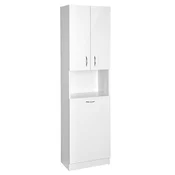 AQUALINE SIMPLEX ECO visoki ormaric s košarom za rublje 50x180x30 cm, bijeli MDF/laminat