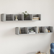 Zidni ormarici 2 kom siva sonome 99x18x16,5cm konstruirano drvo