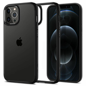 OVITEK SPIGEN ULTRA HYBRID IPHONE 12/12 PRO MATNÁ ČERNÁ