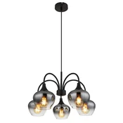 Plafonska svetiljka-visilica Maxy E27 maks. 5x40W crna Globo