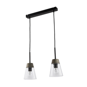 Jupiter 1679 - Luster na sajli DOMINO 2xE27/60W/230V prozirna