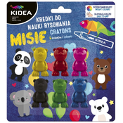 Pastele za malu djecu Kidea - 6 boja, životinje