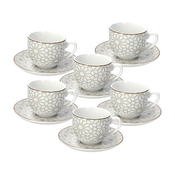 TOGNANA set skodelica za čaj s podstavkom Habana 200ml, 6 kos, porcelan