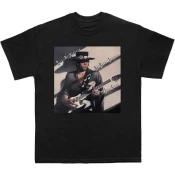 Stevie Ray Vaughan Texas Flood Album Cover Black XL Majica