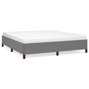 Vidaxl Posteljni okvir brez vzmetnice temno siv 160x200 cm blago