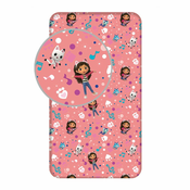 Napenjalna enojna bombažna otroška rjuha 90x200 cm Gabbys Dollhouse – Jerry Fabrics