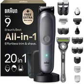 BRAUN Braun Multigroom All-in-One Series 9, 20-v-1 strižnik AIO9540, siv