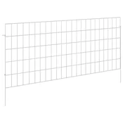 Vidaxl Ograja za vrt z žeblji 24 szt. 115 x 50 cm Mesh Pocinkano jeklo