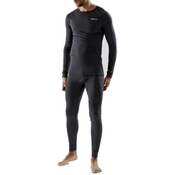 Craft Core Wool Merino Black Melang moški set, XL