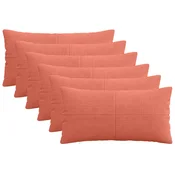 vidaXL Prevleka za blazino 6 pcs ALMELO Rdeče oranžna 40 x 70 cm