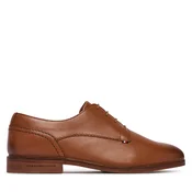 Nizki čevlji Tommy Hilfiger Hilfiger Leather Dress Shoe FM0FM05777 Rjava