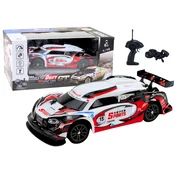 Auto na daljinsko upravljanje Sports Car 1:16 Drift sa promjenjivim kotacima - bijelo/crveni
