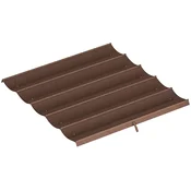 OUTSUNNY Streha za pergolo z 10 drenažnimi luknjami, nadomestno platno za gazebo iz zračnega poliestra, samo pokrivalo, 250x255 cm, za vrtno pergolo 3x3m, barva kava