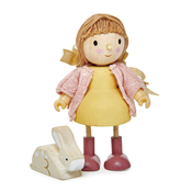 Drvena figurica djevojcica sa zecicem Amy And Her Rabbit Tender Leaf Toys u pletenom puloveru