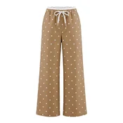 Imily Bela Hlače zelena/bela