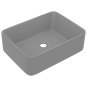 MAISON CHIC Razkošen Umivalnik - Kopalna umivalnik - Lavabo mat svetlo siv 41x30x12 cm keramičen, (21684581)