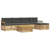 Set vanjskih sofa 7 kom. Bijela i antracit Poliester