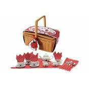 Magniflex Čajni set iz porcelana s košarico za piknik Pikapolonica