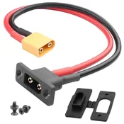 YUNIQUE GREEN-CLEAN XT90E-M moški na XT90 moški kabel 30cm 10AWG pozlačen z nosilcem pregrade, pokrov za prah – RC adapter za Lipo baterije, drone, avtomobile in helikopterje
