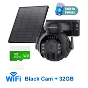 KJB Solarna vrtljiva IP kamera Wi-Fi, črna, 32 GB