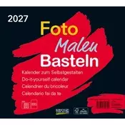 Foto-Malen-Basteln Bastelkalender quer schwarz 2027
