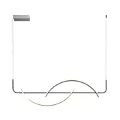 Rabalux Visilica Jarnelle, LED 35W, 2450lm, 3000K, 127cm, Hrom