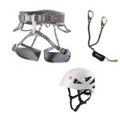 OCÚN Set ferat Via Ferrata Twist Shard Set, sivo srebrna/zelena (XS - M)