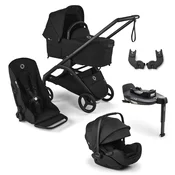 Bugaboo Dragonfly travel+ Otter, BLACK/MIDNIGHT BLACK - MIDNIGHT BLACK, komplet 4v1