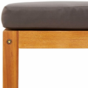 Vrtni tabure s jastukom 65x65x29 cm od masivnog drva bagrema