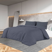 vidaXL Set posteljine za poplun antracit 260 x 220 cm pamucni