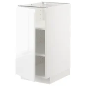 METOD Podni element s policama, bela/Voxtorp v. sjaj bela, 40x60 cm