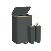 Songmics Košara za perilo 52x385x75 cm siva